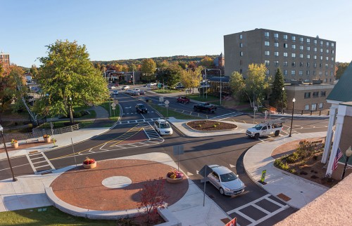 Aerial View, Laconia Main Street Bridge - Completed