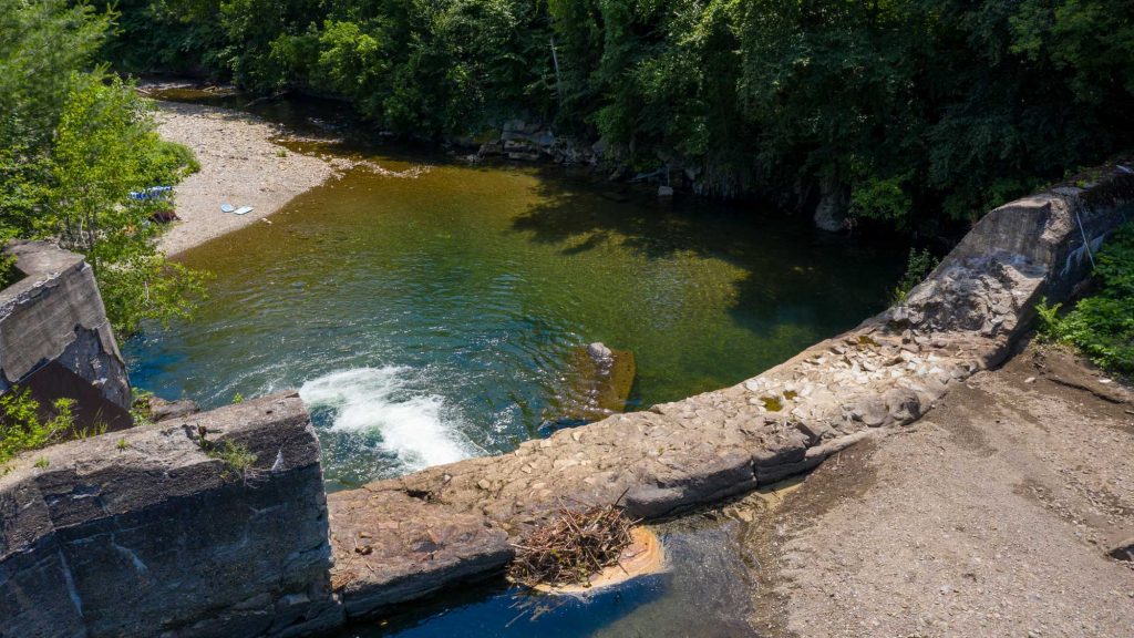 Existing conditions at the Cross Brothers Dam